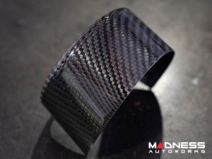 Alfa Romeo Giulia Front Emblem Frame Cover - Carbon Fiber